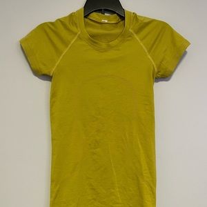 Lululemon Short Sleeve Swiftly Tech Full Length Yellow Green Shirt Size 0